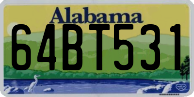 AL license plate 64BT531