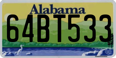 AL license plate 64BT533