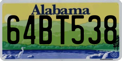 AL license plate 64BT538