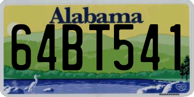 AL license plate 64BT541