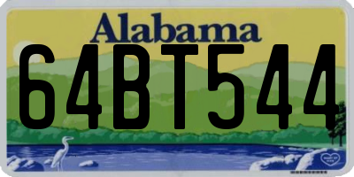 AL license plate 64BT544