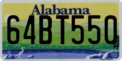 AL license plate 64BT550