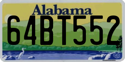 AL license plate 64BT552