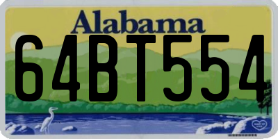 AL license plate 64BT554