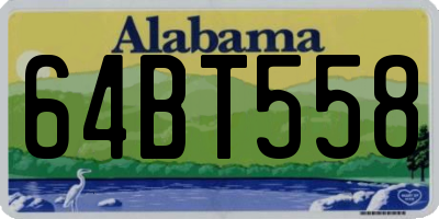 AL license plate 64BT558