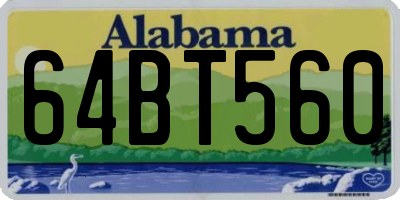 AL license plate 64BT560