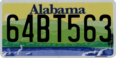 AL license plate 64BT563