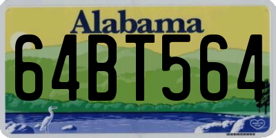 AL license plate 64BT564