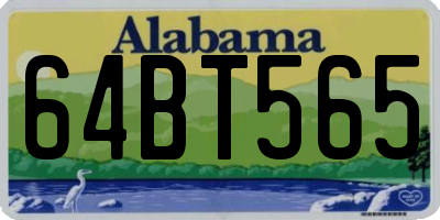 AL license plate 64BT565