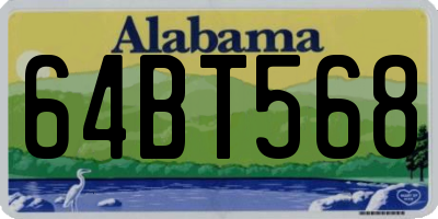 AL license plate 64BT568
