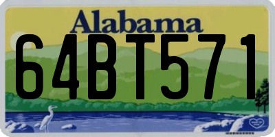 AL license plate 64BT571