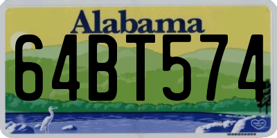 AL license plate 64BT574