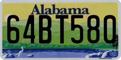 AL license plate 64BT580
