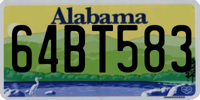 AL license plate 64BT583