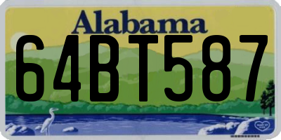 AL license plate 64BT587