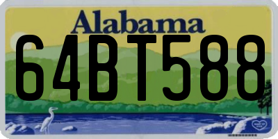 AL license plate 64BT588