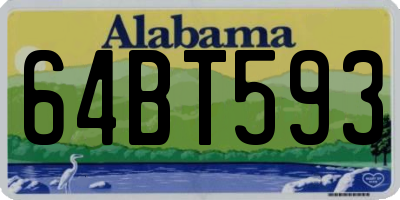 AL license plate 64BT593