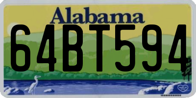 AL license plate 64BT594