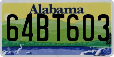 AL license plate 64BT603