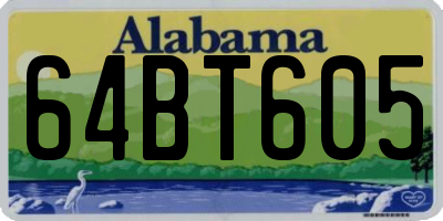 AL license plate 64BT605