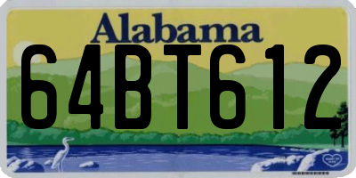 AL license plate 64BT612