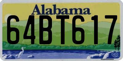 AL license plate 64BT617