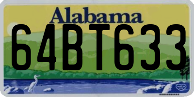 AL license plate 64BT633