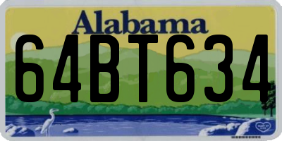 AL license plate 64BT634