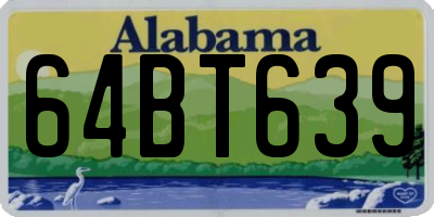 AL license plate 64BT639