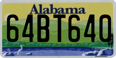 AL license plate 64BT640