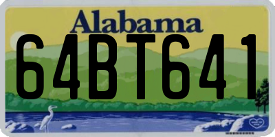AL license plate 64BT641