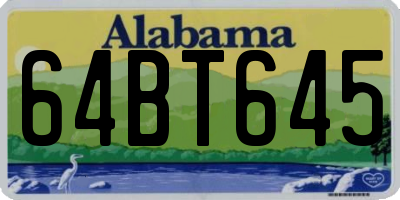 AL license plate 64BT645