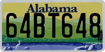 AL license plate 64BT648