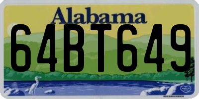 AL license plate 64BT649
