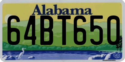 AL license plate 64BT650