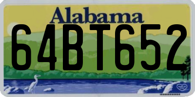 AL license plate 64BT652