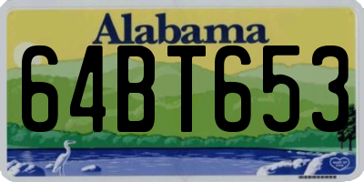 AL license plate 64BT653