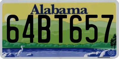 AL license plate 64BT657