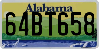 AL license plate 64BT658