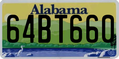 AL license plate 64BT660