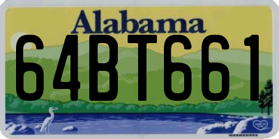 AL license plate 64BT661