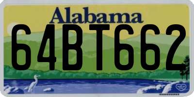 AL license plate 64BT662