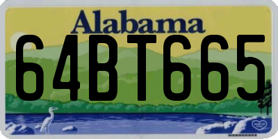 AL license plate 64BT665