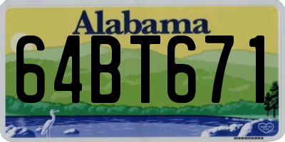 AL license plate 64BT671
