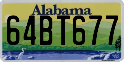 AL license plate 64BT677