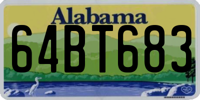 AL license plate 64BT683