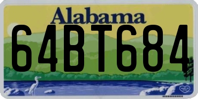 AL license plate 64BT684