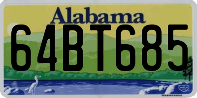 AL license plate 64BT685