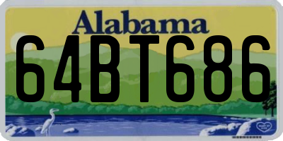 AL license plate 64BT686