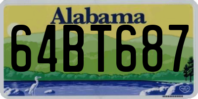 AL license plate 64BT687